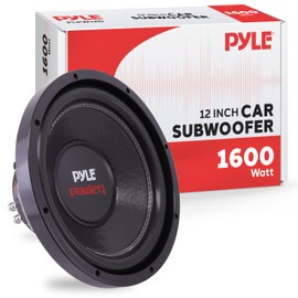 Pyle Pyle 12" Car Audio Speaker Subwoofer - 1600W High Power Bass Surround Sound Stereo Subwoofer Speaker System, Non-Press Paper Cone, 90 dB, 40 Ohm, 60 oz Magnet, 2'' 4 Layer Voice Coil, Black - PLPW12D