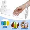 Suction Cup Refrigerator Rack Organizer Acrylic Refrigerator Storage Shelf for