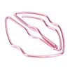 100pcs Paper Clips Portable Purple Lip Shape Rustproof Electroplated Metal