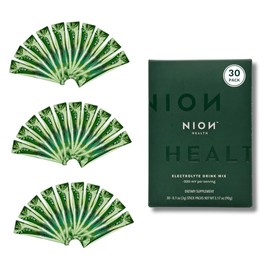 NION Electrolyte Powder | Negative Ion Hydration Packets | No Sugar, Calories, Artificial Ingredients | Intermittent Fasting Support | Improve Energy, Stamina, Mitochondrial Function | 30 Stick Pack