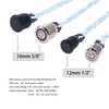 weideer 12mm Momentary Push Button Switch Metal Chassis Switch Waterproof