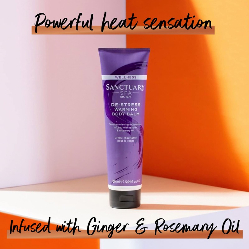 Sanctuary Spa Warming Body Balm, Deep Heat Sensation Muscle Rub,
