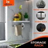 Double Toilet Paper Holder with Shelf, iMonse Paper Towel Holder