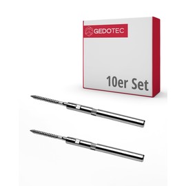 Gedotec Shelf Bracket, Pack of 10, Invisible Shelf Brackets with Load Capacity 40 kg, Compact Mini, Steel Shelf Brackets for Wall Mounting, Heavy-Duty Shelf Brackets