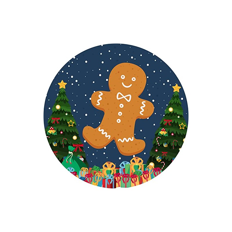 144 Gingerbread Christmas themed 30mm Reward Stickers