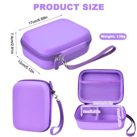 Ainiv Kids Instant Camera Case, Portable Hard Storage Case for OPERHOO/HiMont/Gofunly/YORKOO/CAMCLID Kids Digital Camera/Bitzee Interactive Toy, Kids Camera Photo Paper Organizer, Purple (Case Only)