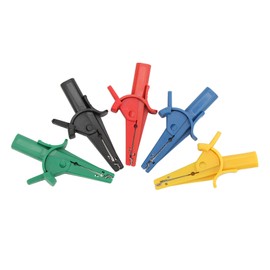 5Pcs/Set Battery Electrical Test Clip 10A 600V‑1000V Multicolor Portable Safety 4mm Banana Jack Clamp