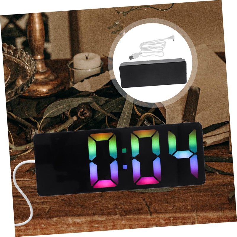 Mobestech Large LED Digital Alarm Clock for Bedroom Stylish Table