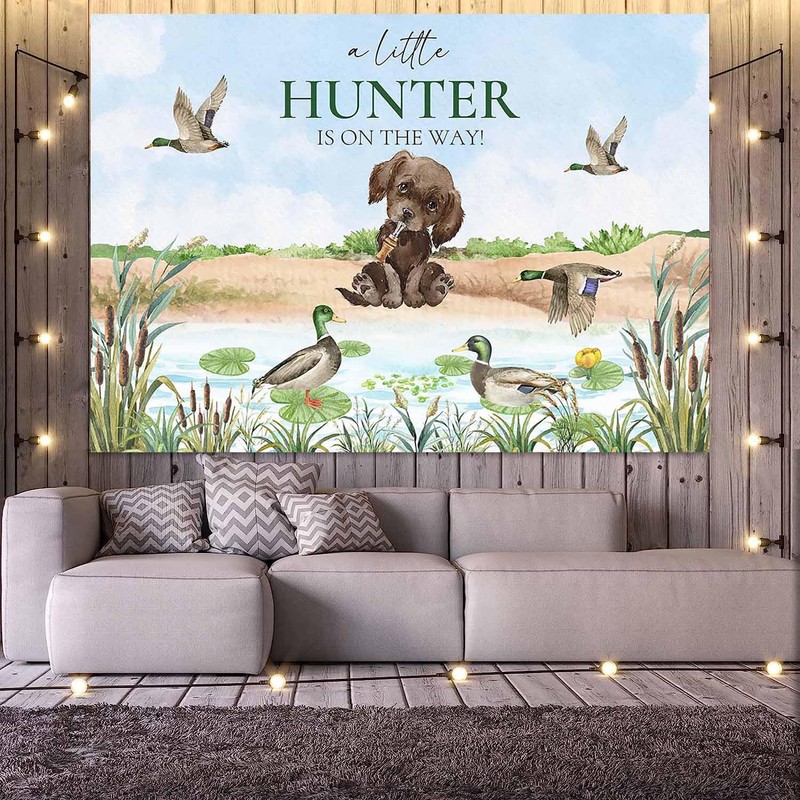 Joliaco Duck Hunting Baby Shower Backdrop Hunter Dog Baby Shower