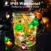 Aogist Christmas String Lights, 16ft 50 LED Battery Powered Reindeer