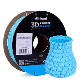 INLAND Micro Center Tough PLA 3D Printer Filament 1.75mm - Professional Toughness Enhanced PLA - Dimensional Accuracy +/- 0.03 mm - 1kg Spool (2.2 lbs) - High Impact Strength - Light Blue