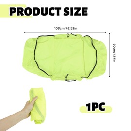 Bicycle Rain Cover Foldable Ultralight Waterproof and Dustproof Suitable for Bicycle Backseat and Pannier Bags (Fluorescent Yellow)