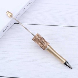 7 Pens Rhinestone Beadable Pens WHOLESALE BULK Beaded Ballpoint Pen 1.0mm Medium Suitable for DIY with Beads and Focals Ships from California:_5 Gold 1E_7 PCS