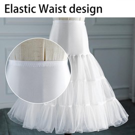 Mannice Women's 50s Petticoat Vintage Tulle Petticoat Tutu Skirts Crinoline Underskirts Half Slips