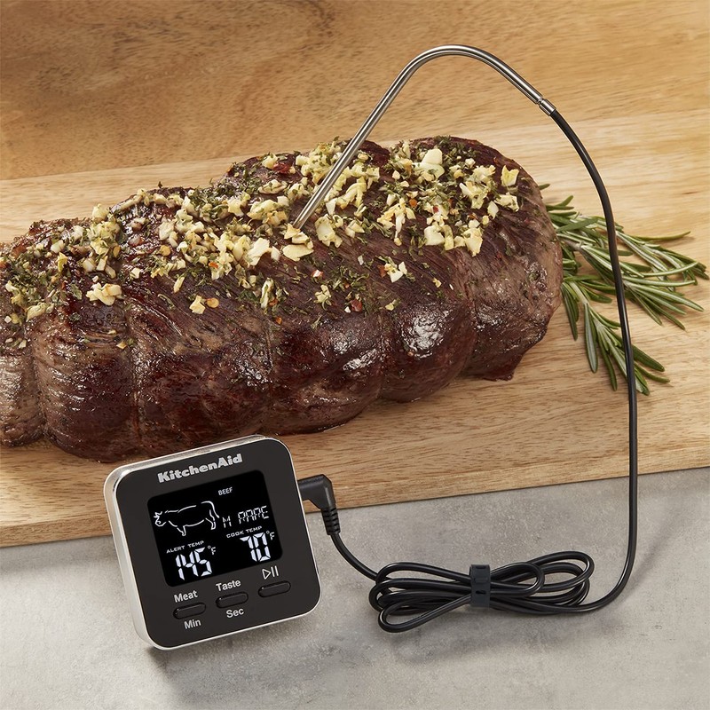 KitchenAid Global Digital Wired Probe Thermometer, Black, -20 to 250°C,