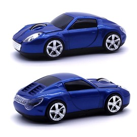 UrChoiceLtd® 2017 2.4GHz Wireless 3D 1600DPI Car Mouses Style Optical Usb Gaming Mouse with Headlight and Tail Light-Up Blue