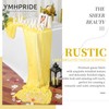 YMHPRIDE 2 Packs Cheesecloth Table Runner Baby Yellow, 90x300cm Light