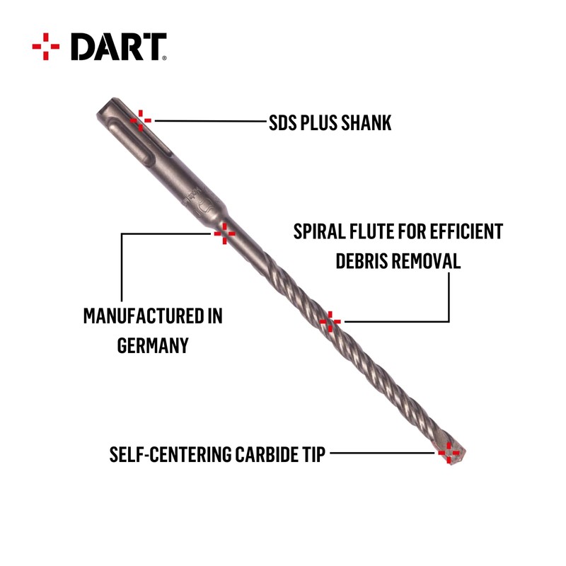 DART Premium SDS+ Hammer Drill Bit | 8 x 210mm