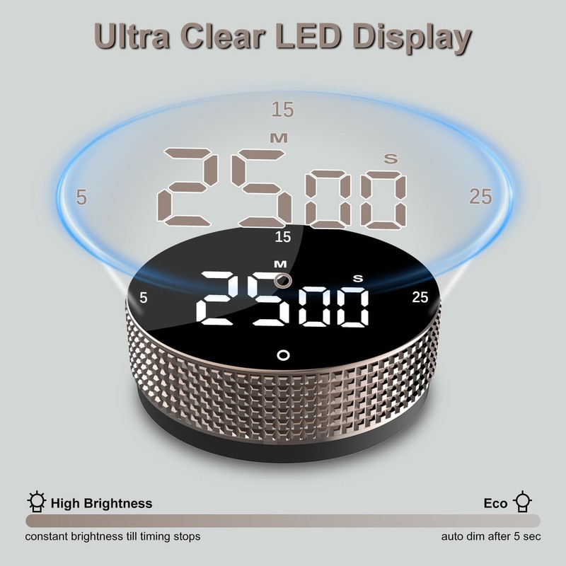 Digital Kitchen Timer, Magnetic Egg Timer, Kitchen Clock, Stopwatch, Countdown