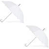 totes Women's Auto Open Ruffle Stick Umbrella 2 pack