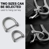 FEGVE D Ring Keychain, Durable D Shape Key Ring for