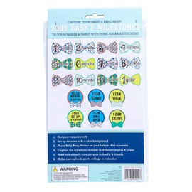 Schroeder and Tremayne 4 Inch Belly Brags Baby Milestone Stickers, for Baby's First Year, Boy - 1-Pack
