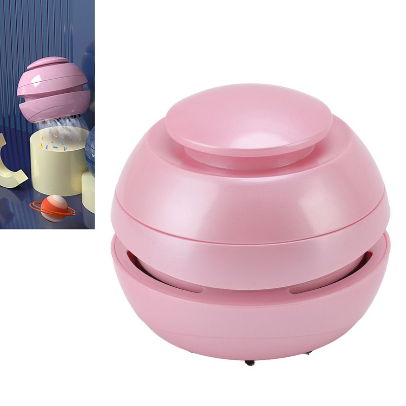 Table Vacuum Cleaner Pink Compact Portable Small Automatic Electric Low