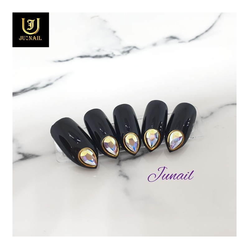  No.1204 Handmade Nail Tips - Short Straight Coffin /