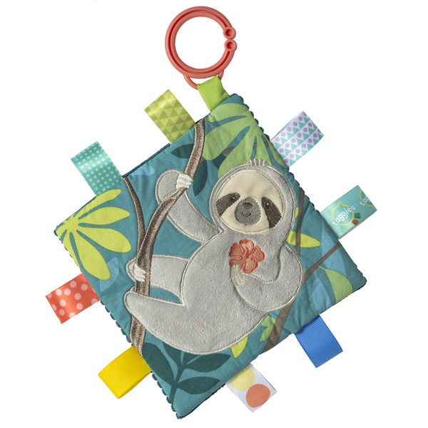 Taggies Soothing Sensory Crinkle Me Toy with Baby Paper & Squeaker, 6.5 X 6.5, Molasses Sloth