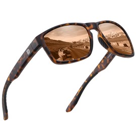 DUCO Polarized Sunglasses for Men and Women Retro Square UV400 Protection Lightweight Frame Driving Sun Glasses DC6288