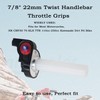 Amavoler 7/8" 22mm Throttle Grips Twist Handlebar Red Replacement Accessories