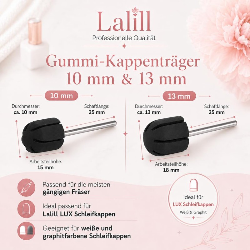 LALILL Sanding Caps LUX Pack of 50 - Graphite Milling