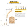 Frideko Plug in Wall Sconces Set of Two Hand Woven