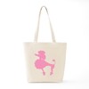 CafePress Poodle In Pink Tote Bag Reusable Natural Beige Canvas