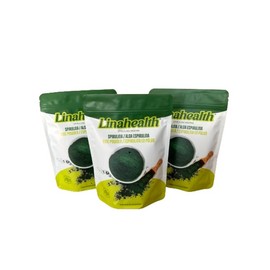 Linahealth | 3 Pack Espirulina orgánica en polvo 250 gramos, Certificación Kosher, Alga espirulina natural certificada, Libre de Gluten 100% Natural S