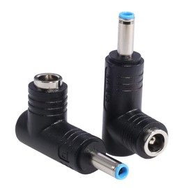 Lzzvibo - 2 adaptadores de conector de alimentación CC de 90 grados, 240 W, enchufe hembra de 5,5 mm x 2,5 mm a conector macho de 4,5 mm x 3,0 mm, para conversión de conexión de alimentación para