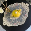 Mausouca Oval lace Doilies 2pcs soft Lace Table Placemats Franch