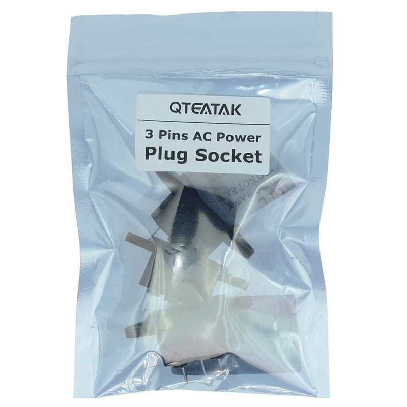 QTEATAK 3 Pack Screw Mount 3 Pins Inlet Power Plug