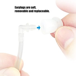 Walkie Talkie Earpiece,Mini Stereo 2.5mm Plug Transparent Air Tube Two-Way Radio Earphone Headset with PTT Button,for Walkie Talkies MT200/MT525/MT550/PR240/PR245,etc