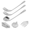 Gatuida 1Set Angled Utensils for Easy Self Feeding Ergonomic Tableware