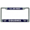 U.S. Air Force Colonel Chrome License Plate Frame