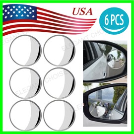 TSUINZ 6x Car Reversing Blind Spot Mirror Round HD Glass 360° Side Mirror for Jeep