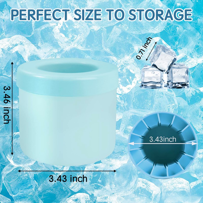 Cylinder Silicone Ice Cube Mold, New 3D Ice Cubes Maker,
