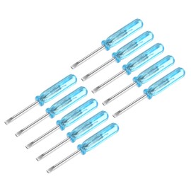 sourcing map Mini Slotted Screwdriver, 2.0 mm Flat Head, 45 mm Length for Repairing Small Appliances, Pack of 10