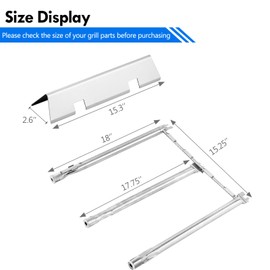 Spirit II E310 Parts 7636 Flavorizer Bars Burners for Weber Spirit Grill Parts Spirit 2 Replacement Parts GS4 Series 300 E-310 S-310 E-320 S-320 E-330 S-330 ii E-310 ii 330 Flavor Bars Burner Covers