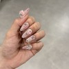 Romantic Rose Nail Tips - L-Coffin / 로맨틱 로즈 네일팁
