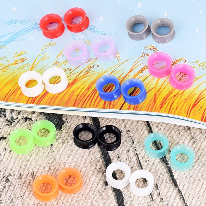 Longbeauty 11 Pair Thin Silicone Ear Skin Flexible Flesh Double
