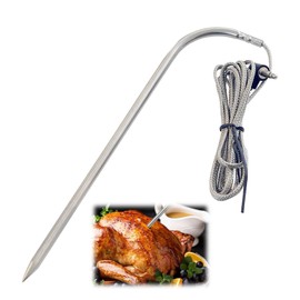 Grill Probe, Grill Replacement Probe, Replacement Probes Temperature Sensor, Replacement Meat Probe, Meat Temperature Sensor, Temperature Range up to 250 °C, Grill Accessories, Compatible with Grill
