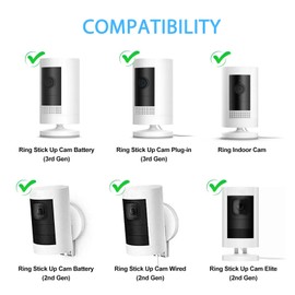 HOLACA 3-Pack Camera Mount for Stick Up Cam/Pro/Indoor Cam/Wyze Cam/Eufy Cam/Arlo Cameras, Suitable for All Cameras with Standard 1/4 Thread Holes (Black)