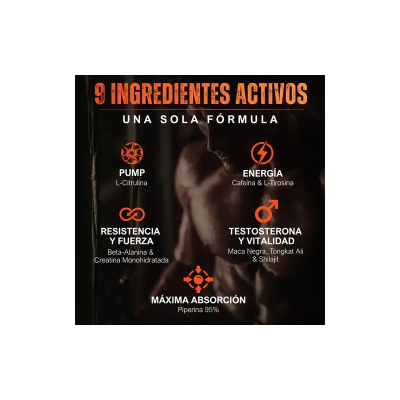 Testo Rocket Volcano Pre Entreno Pre Workout Supplement Mango Chamoy,